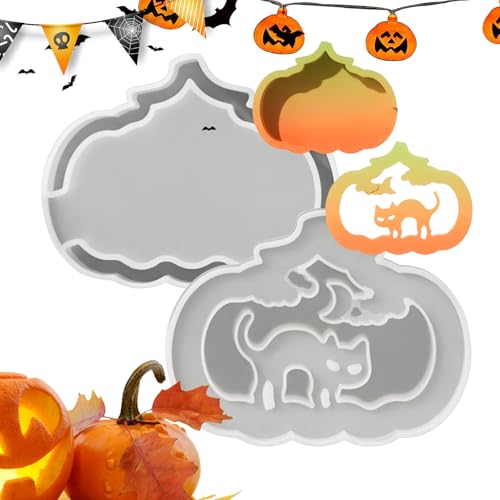 Halloween Silikone Formen - Halloween Resin Kürbislaterne Gussform | Wiederverwendbare Kerzenformer Für Ton Fondant Gips Urlaub Tisch Theke Küche Kamin Fensterdekoration Halloween Silikone Formen - Halloween Resin Kürbislaterne Gussform | Wiederverwendbare Kerzenformer Für Ton Fondant Gips Urlaub Tisch Theke Küche Kamin Fensterdekoration von Generisch