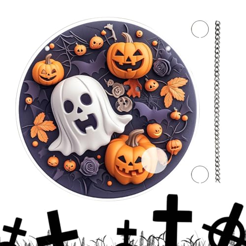 Halloween Türschild Deko | Horror Acryl Rundschild Für Haustür,Gothic Festdekoration Hängbar Deko Für Schlafzimmer Vordach Wand Landhausstil Kamin Fenster Halloween Türschild Deko | Horror Acryl Rundschild Für Haustür,Gothic Festdekoration Hängbar Deko Für Schlafzimmer Vordach Wand Landhausstil Kamin Fenster von Generisch