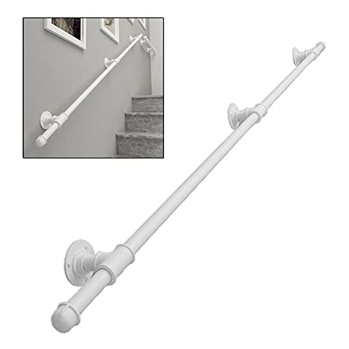 Haltegriff für den Außenbereich, 1-6 m, Wasserrohr-Design, weißes Schmiedeeisen-Geländer für Innen- und Außentreppen, Sicherheits-Stützschiene Haltegriff für den Außenbereich, 1-6 m, Wasserrohr-Design, weißes Schmiedeeisen-Geländer für Innen- und Außentreppen, Sicherheits-Stützschiene von Generisch