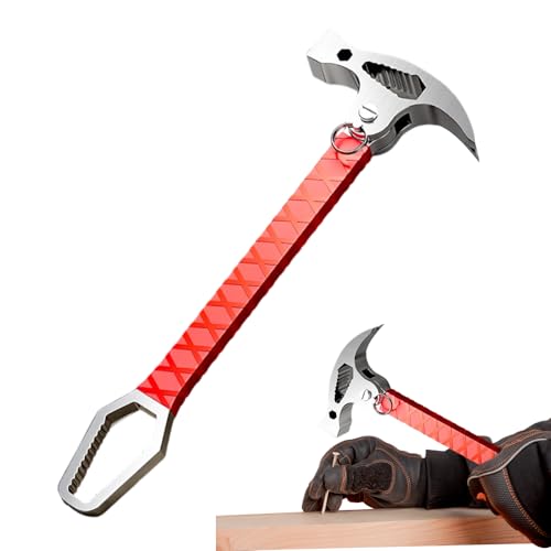 Hammer, Schlosserhammer Für Holzarbeiten, Multifunktions Werkzeug Für Bau Nagelarbeiten Camping Zimmerei Dachmechaniker Kfz Aufgaben, Abriss Camping von Generisch