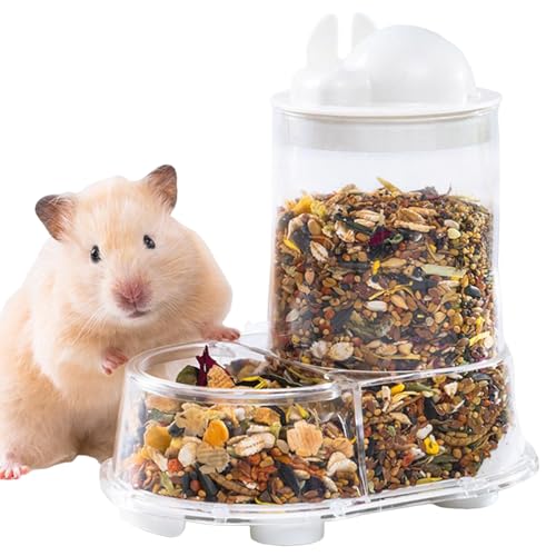 Hamsterfutterautomat - Automatische Hamsternapf Mit Großvolumigem Flaschenhalter - Futterstation Mit Trinkflasche-Halterung – Großes Fassungsvermögen Für Futter Und Leckerlis – Für Hamster, Kaninchen Hamsterfutterautomat - Automatische Hamsternapf Mit Großvolumigem Flaschenhalter - Futterstation Mit Trinkflasche-Halterung – Großes Fassungsvermögen Für Futter Und Leckerlis – Für Hamster, Kaninchen von Generisch