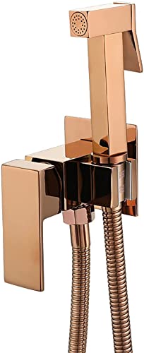 Hand-Bidet-Sprüh-Set, Wandmontage, Einhandgriff, Messing, Bidet-Sprüh-Set mit 150 cm Brauseschlauch, Stoffwindelsprüher für Toilette, quadratischer Kopf Hand-Bidet-Sprüh-Set, Wandmontage, Einhandgriff, Messing, Bidet-Sprüh-Set mit 150 cm Brauseschlauch, Stoffwindelsprüher für Toilette, quadratischer Kopf von Generisch