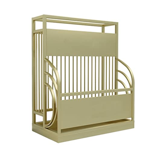 Handelsüblicher Regenschirmhalter aus Metall (32–50 Regenschirme) mit Ablaufschale, perfekt für Hotels, Einkaufszentren, Büros, Schulen – Gold, 68 x 28 x 70 cm von Generisch
