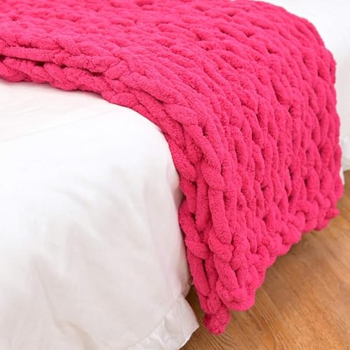 Handgefertigte Grobstrickdecke – super großer, sperriger Garn, Überwurf für Schlafzimmer, Sofa, Haustiermatte und Yoga-Teppich Handgefertigte Grobstrickdecke – super großer, sperriger Garn, Überwurf für Schlafzimmer, Sofa, Haustiermatte und Yoga-Teppich von Generisch