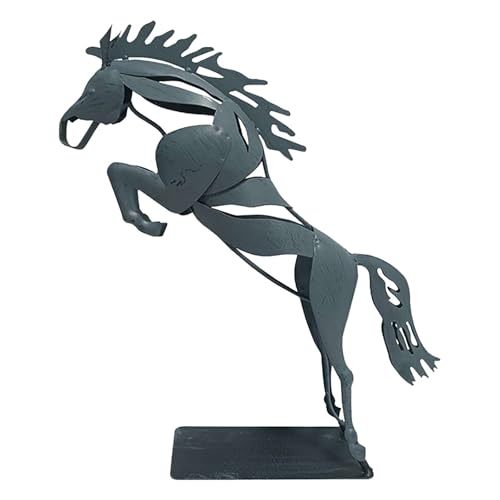 Handgefertigte Metall-Pferdefigur Elegante Dekofigur für Zuhause & Garten Kunstvolles Pferde Ornament im Vintage Stil Robuste & Stilvolle Skulptur für Tisch, Regal oder Außenbereich von Generisch