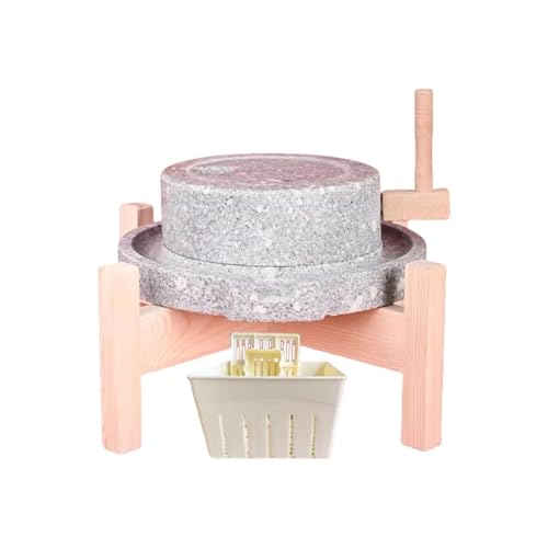 Handgefertigte Steinmühle mit Holzrahmen und lebensmittelechten PP-Formen zum Mahlen von Pulsen, Gerste, Gewürzen und Mais Handgefertigte Steinmühle mit Holzrahmen und lebensmittelechten PP-Formen zum Mahlen von Pulsen, Gerste, Gewürzen und Mais von Generisch