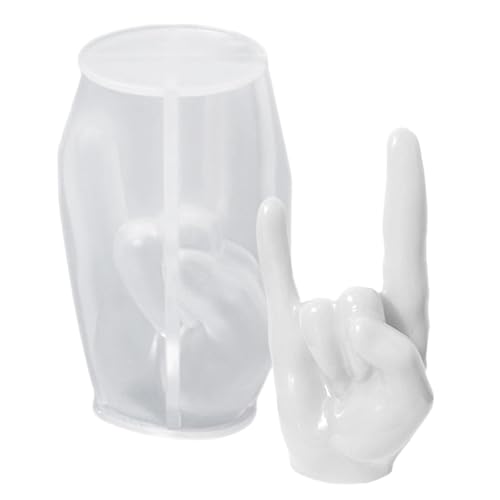 Handgeformte Silikonform – Gesten-Silikonform, durchscheinende handgeformte Fingerform | 3D-Halbtransparente Gestenform für Bastelarbeiten, Heimdekoration, Halloween, Valentinstag, Neujahr von Generisch