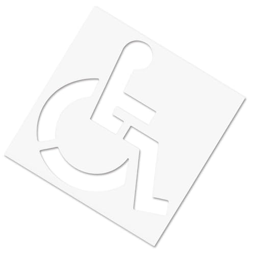 Handicap-Park-Schablone | Handicap-Malvorlage | witterungsbeständiges Warnschild für Behinderte Fahrspurmarkierung Pfosten Feuerspur Handicap-Park-Schablone | Handicap-Malvorlage | witterungsbeständiges Warnschild für Behinderte Fahrspurmarkierung Pfosten Feuerspur von Generisch