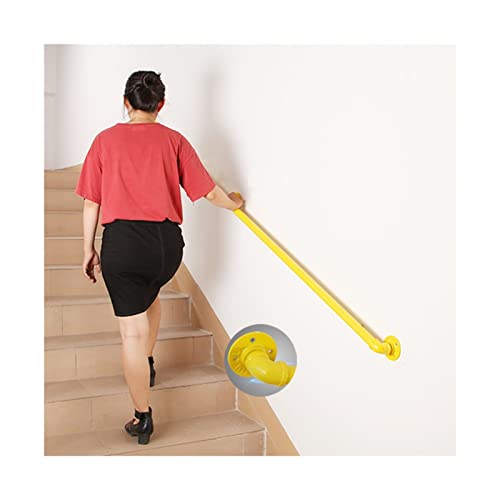 Handlauf Treppenhandlauf an der Wand Handlaufset for den Innenbereich Stabil ohne Wackeln Hoch(Yellow,16ft/480cm) von Generisch