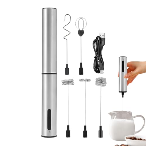 Handmixer-wiederaufladbarer ruhiger Schneebesenschaum für Café und Küche, Drei-Gang-Mischwerkzeug mit tragbarem Design, Kaffee-Frother für Matcha, Tee, Schokolade, Milchgetränke von Generisch