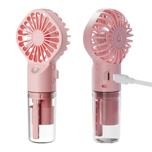 Handventilator Mit Wassernebel – Wiederaufladbarer Reiseventilator, Tragbares Kühlgerät | Leiser Wassersprüh-Luftbefeuchter Mit Tank, Starker Luftstrom, Kompakter Lufterfrischer Für Picknick, Handventilator Mit Wassernebel – Wiederaufladbarer Reiseventilator, Tragbares Kühlgerät | Leiser Wassersprüh-Luftbefeuchter Mit Tank, Starker Luftstrom, Kompakter Lufterfrischer Für Picknick, von Generisch