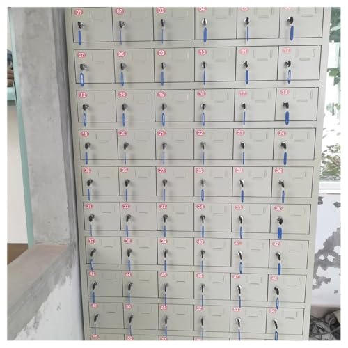 Handy-Aufbewahrungsschrank – Stahlschrank mit 40 Schlitzen und Türschlössern und Schlüsseln – sichere Handy-Ladestation für Schulen, Büros und Veranstaltungen von Generisch