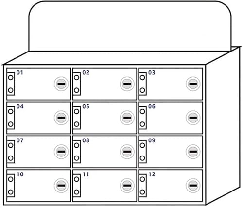 Handy-Aufbewahrungsschrank – Wandmontierter verdickter Handyschrank mit Schloss – sichere Aufbewahrungsbox mit für sauberen Schreibtisch von Generisch