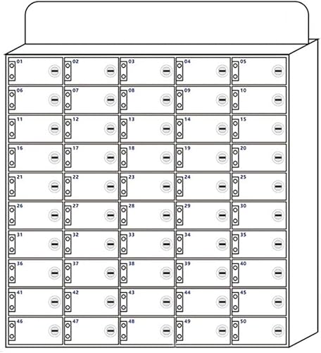Handy-Aufbewahrungsschrank – Wandmontierter verdickter Handyschrank mit Schloss – sichere Aufbewahrungsbox mit für sauberen Schreibtisch von Generisch
