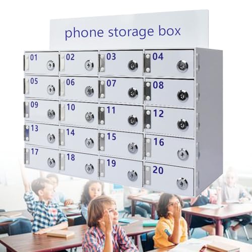 Handy-Aufbewahrungsschrank mit Schloss, sicherer Schreibtisch-Organizer für Mitarbeiter-Telefone, Design mit mehreren Steckplätzen Handy-Aufbewahrungsschrank mit Schloss, sicherer Schreibtisch-Organizer für Mitarbeiter-Telefone, Design mit mehreren Steckplätzen von Generisch