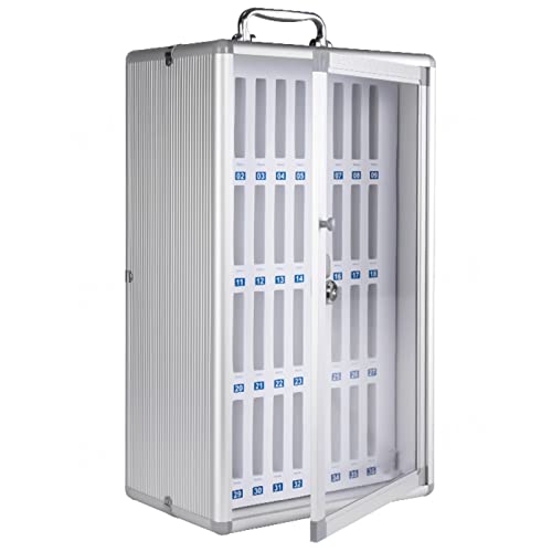 Handy-Safe – Wandmontage Sicherheitsschrank mit Griff Abschließbare transparente Tasche für Bürogebrauch Hält bis zu 36 Telefone Sicherer Telefonspind von Generisch