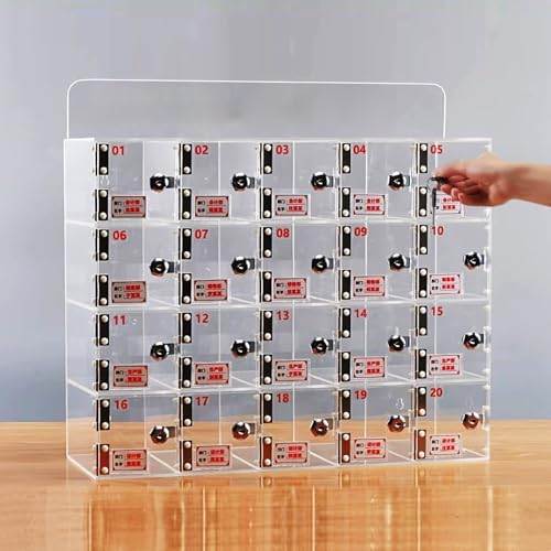 Handy-Schließkasten aus Acryl zur Wandmontage, mit Schlüsseln, 30 Schlitzen, Sicherheitsschrank für Büro, Fitnessstudio, Mitarbeiter und platzsparende Lösung Handy-Schließkasten aus Acryl zur Wandmontage, mit Schlüsseln, 30 Schlitzen, Sicherheitsschrank für Büro, Fitnessstudio, Mitarbeiter und platzsparende Lösung von Generisch