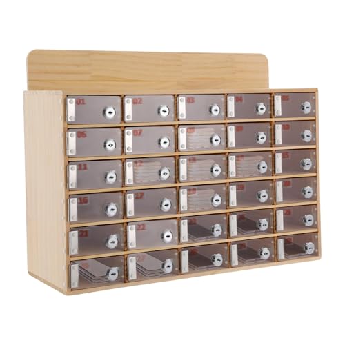 Handy-Schrank aus Holz mit Acryltür – sicheres Verriegelungssystem für Wandhalterung/eigenständige Verwendung im Büro, Schule, Fitnessstudio – perfekt für sichere Nutzung von Generisch