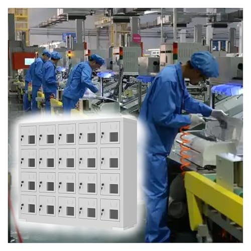 Handy-Sicherheitsschrank, Stahl, mit 6 bis 30 Ablagen und transparentem Fenster, perfekt für Büros, Schulen und Veranstaltungen (80 x 22,6 x 71,1 cm) – sichere Lösung von Generisch