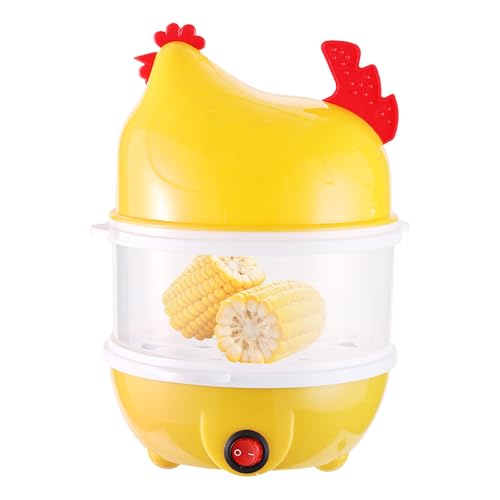 Hard Boiled Egg Cooker | 2-lagiger Eierkocher | Hühnchenförmiger Eierzubereiter Für Küche Haushalt Gastronomie Kinder Erwachsene Schule von Generisch