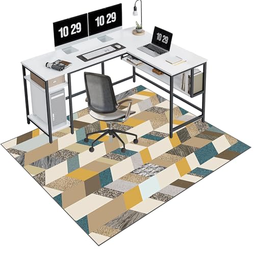 Hartholzboden-Bürostuhl-Matte, Teppichschutz für Gaming und Heimbüro, langlebige Rollstuhlmatte, 150 x 180 cm, idealer Schreibtischstuhl und Gaming-Teppich Hartholzboden-Bürostuhl-Matte, Teppichschutz für Gaming und Heimbüro, langlebige Rollstuhlmatte, 150 x 180 cm, idealer Schreibtischstuhl und Gaming-Teppich von Generisch