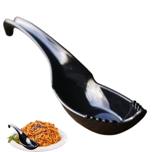 Haushalte Ramen -Löffel - Nudelsuppe Kreative Löffel | Ergonomischer Griff Löffel für Wonton, Haferbrei und Dumpling-Suppe, Porzellan/Melamin-Langgangküchenlöffel von Generisch
