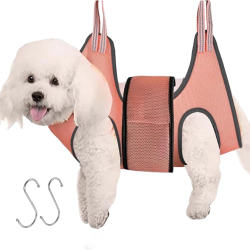 Haustier Pflege Hängematte - Hund Katzen Grooming Sling | Krallen Scheren Sicherer Halt | Stressreduzierung Komfort | Langlebig Weiches Material | Inklusive Haken Nagelknipser Nagelfeile von Generisch
