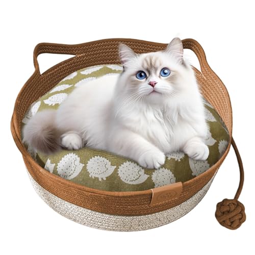 Haustier-Schlafbett – Kratzfestes Haustierbett, gemütliches Nest für Haustiere, atmungsaktives Haustierbett, waschbares, weiches Webnest mit abnehmbarem Kissen für drinnen und draußen, Schlafen in Haustier-Schlafbett – Kratzfestes Haustierbett, gemütliches Nest für Haustiere, atmungsaktives Haustierbett, waschbares, weiches Webnest mit abnehmbarem Kissen für drinnen und draußen, Schlafen in von Generisch