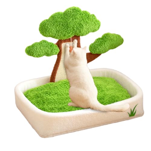 Haustierbett - Katzenbett Mit Topfbaum Design Mit Plüschball Und Kratzbrett,Abnehmbarer Waschbarer Haustierhöhle Zum Schlafen Wohnzimmer Schlafzimmer Neben - Nachttisch Haus Haustierbett - Katzenbett Mit Topfbaum Design Mit Plüschball Und Kratzbrett,Abnehmbarer Waschbarer Haustierhöhle Zum Schlafen Wohnzimmer Schlafzimmer Neben - Nachttisch Haus von Generisch