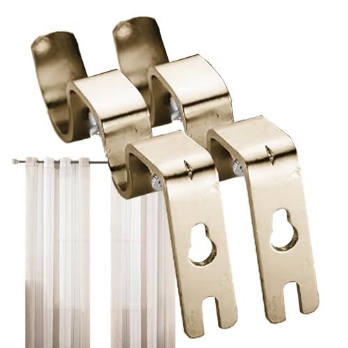 Heavy Duty Curtain Rod Brackets - Curtain Rod Hooks for Wall | Decorative Drapery Rods Hangers Supports | Drape Rods Hardware Bracket | Drape Bracket Wall Hooks | Drapes Hardware Mounting Brackets von Generisch
