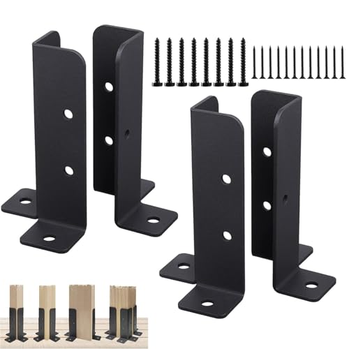 Heavy Duty Post Anchors - Heavy Duty Steel Fence Post Repair Bracket | Fence Post Anchors Ground Base | Post Brackets | Fence Post Base Support | Post Bracket Wood Fence Post Base for Fence von Generisch