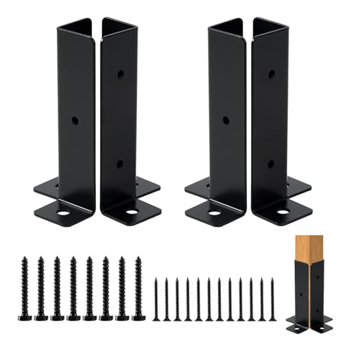 Heavy Duty Post - Post -Klammern, POS -Basis - -Kit | Hochleistungszaun POS-Basisunterstützung pulverbeschichtete Pfosten Klammer Holzzaunbasen für Pfosten, Handlauf und Gelän Heavy Duty Post - Post -Klammern, POS -Basis - -Kit | Hochleistungszaun POS-Basisunterstützung pulverbeschichtete Pfosten Klammer Holzzaunbasen für Pfosten, Handlauf und Gelän von Generisch