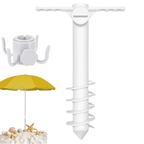 Heavy Duty Tent Stakes, Umbrella Base Anchors, Extra-Strong Ground Pegs with Spiral Tip, Outdoor Mounting Hardware for Camping, Trampoline, Deck, Wind-Resistant, Lawn, Silver Steel Heavy Duty Tent Stakes, Umbrella Base Anchors, Extra-Strong Ground Pegs with Spiral Tip, Outdoor Mounting Hardware for Camping, Trampoline, Deck, Wind-Resistant, Lawn, Silver Steel von Generisch