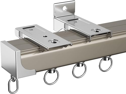 HeavyDuty Wandmontierte Deckenvorhangstange für einfache Installation, langlebige Schiene für Zuhause und Büro, vielseitige Aufhängelösung von Generisch