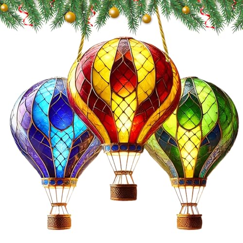 Heißluftballon Deko | wasserdichte Acryl Weihnachtskugel | Jahreszeitendekoration für Geburtstag Feierabend Outdoor Fest Garten Zimmer Hof Thanksgiving Heißluftballon Deko | wasserdichte Acryl Weihnachtskugel | Jahreszeitendekoration für Geburtstag Feierabend Outdoor Fest Garten Zimmer Hof Thanksgiving von Generisch