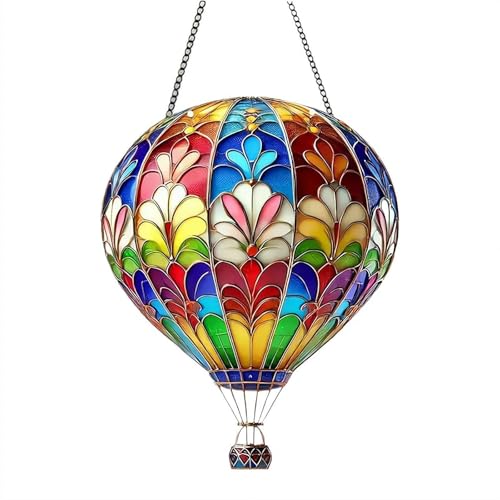 Heißluftballon-Gartenlicht, gebeizter Sonnenfänger, Heißluftballon, Solar-Gartenlicht, Solar-Heißluftballon-Gartenleuchten, hängende Acryl-Solarlaternen für Außenfenster Heißluftballon-Gartenlicht, gebeizter Sonnenfänger, Heißluftballon, Solar-Gartenlicht, Solar-Heißluftballon-Gartenleuchten, hängende Acryl-Solarlaternen für Außenfenster von Generisch