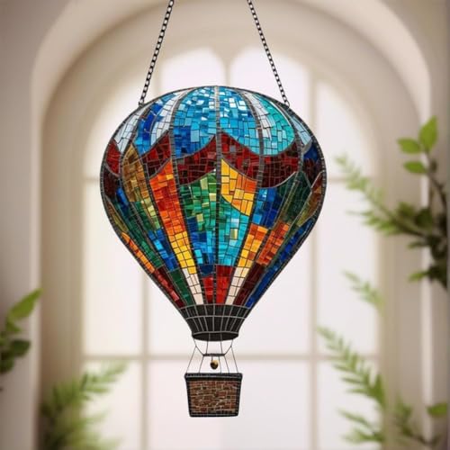 Heißluftballon-Gartenlicht, gebeizter Sonnenfänger, Heißluftballon, Solar-Gartenlicht, Solar-Heißluftballon-Gartenleuchten, hängende Acryl-Solarlaternen für Außenfenster Heißluftballon-Gartenlicht, gebeizter Sonnenfänger, Heißluftballon, Solar-Gartenlicht, Solar-Heißluftballon-Gartenleuchten, hängende Acryl-Solarlaternen für Außenfenster von Generisch