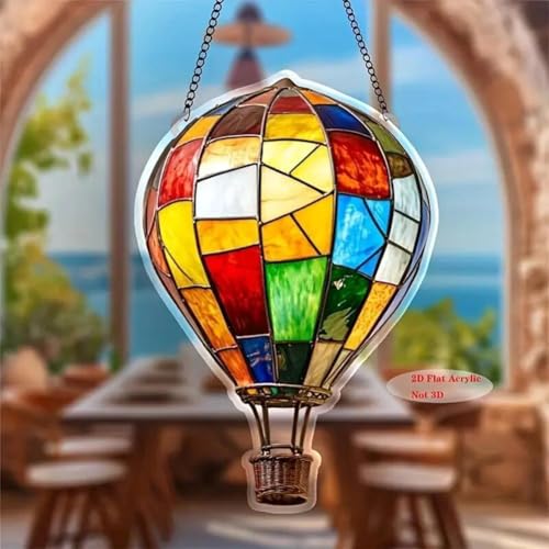 Heißluftballon-Gartenlicht, gebeizter Sonnenfänger, Heißluftballon, Solar-Gartenlicht, Solar-Heißluftballon-Gartenleuchten, hängende Acryl-Solarlaternen für Außenfenster Heißluftballon-Gartenlicht, gebeizter Sonnenfänger, Heißluftballon, Solar-Gartenlicht, Solar-Heißluftballon-Gartenleuchten, hängende Acryl-Solarlaternen für Außenfenster von Generisch
