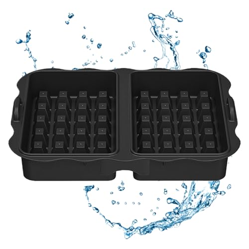 Heißluftfritteuse Waffelform | 2-Fach Silikon Backform | Brotbackform Heißluftfritteuse Zubehör | Haushaltsküche Brunch Snack Familienessen Feiertagsfest Wochenendparty von Generisch