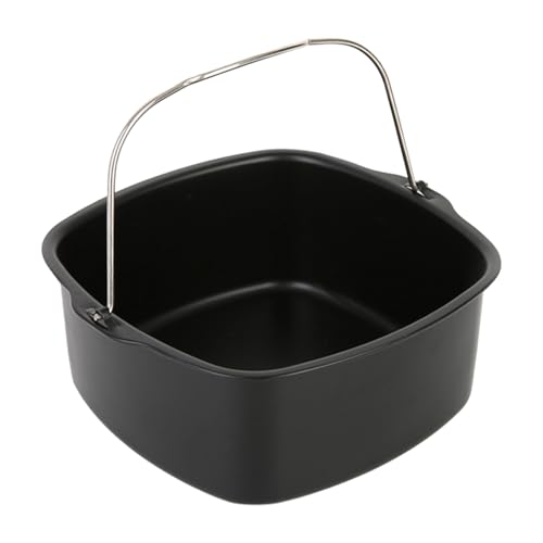 Heißluftfritteuse Zubehör Kuchenform Backformen Fritteuse Backform Cake Pan Pizzaform Brotbackkorb Luftfritteusen-Pizzapfanne Und Backkuchenfass, Spülmaschinenfest, Zum Zubereiten Von Pommes Frites von Generisch