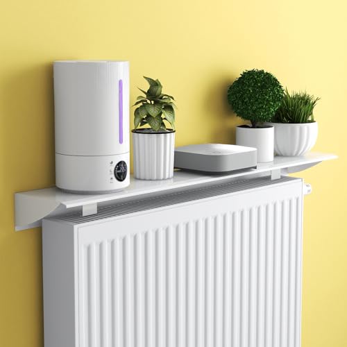 Heizkörper-Abdeckregal, ohne Bohren, mit Halterungen, schützt Wände und verbessert den Raum, robustes Design aus Aluminiumlegierung Heizkörper-Abdeckregal, ohne Bohren, mit Halterungen, schützt Wände und verbessert den Raum, robustes Design aus Aluminiumlegierung von Generisch