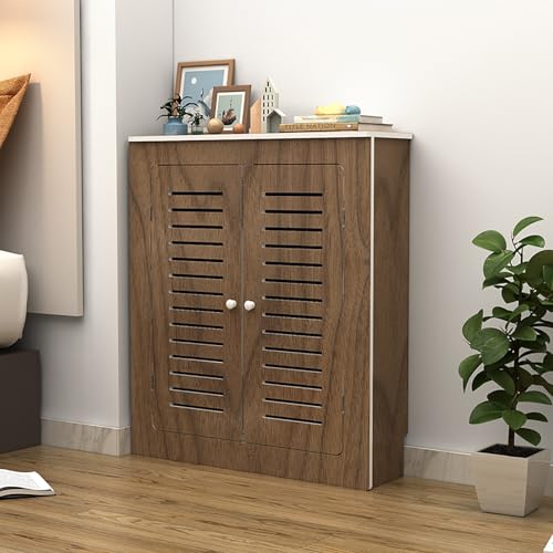 Heizkörperverkleidung mit Türen, Edle Heizungsabdeckung mit Lamellen-Grillablage, modernes Design, passend für handelsübliche Heizkörper von Generisch