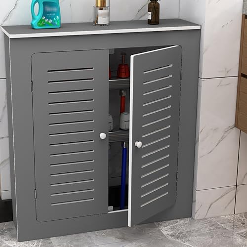 Heizkörperverkleidung mit Türen, Edle Heizungsabdeckung mit Lamellen-Grillablage, modernes Design, passend für handelsübliche Heizkörper von Generisch