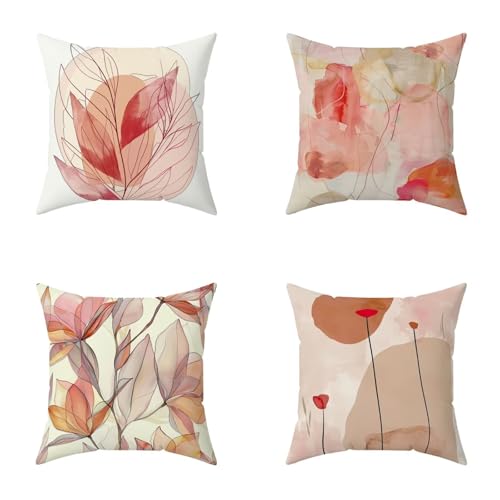 Hell Kissenbezug 55X55CM 4er Set Outdoor Kissen Sofakissen Blume Wetterfest Quadrat weich Dekokissen mit Verdecktem Zip Voll Waschbar, Sofa Schlafzimmer Auto Garten Auto Dekoration Balkon Deko 9-Q8193 Hell Kissenbezug 55X55CM 4er Set Outdoor Kissen Sofakissen Blume Wetterfest Quadrat weich Dekokissen mit Verdecktem Zip Voll Waschbar, Sofa Schlafzimmer Auto Garten Auto Dekoration Balkon Deko 9-Q8193 von Generisch