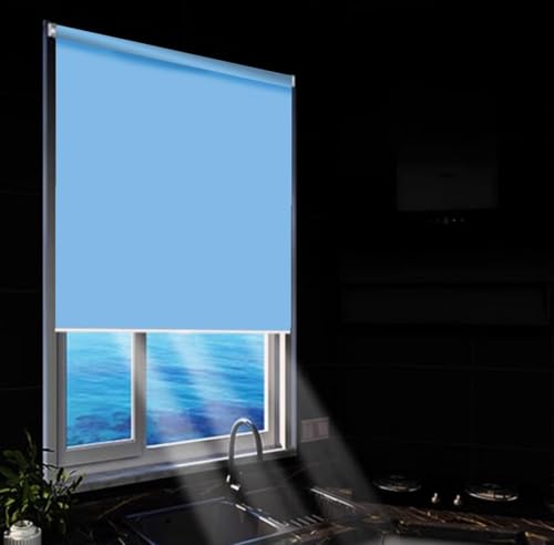 Hellblau einziehbare Verdunkelungsvorhänge für Fenster Saugnapf Automatische Rollos ohne Bohren Sichtschutzlösungen für Zuhause & Büro 120 x 150 cm Hellblau einziehbare Verdunkelungsvorhänge für Fenster Saugnapf Automatische Rollos ohne Bohren Sichtschutzlösungen für Zuhause & Büro 120 x 150 cm von Generisch