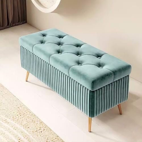 Hellblaue gepolsterte Aufbewahrungsbank, 150 cm, Schuhregal und Schlafzimmer-Sitz, stilvolle Ottomane für Wohnzimmer, platzsparende Möbellösung Hellblaue gepolsterte Aufbewahrungsbank, 150 cm, Schuhregal und Schlafzimmer-Sitz, stilvolle Ottomane für Wohnzimmer, platzsparende Möbellösung von Generisch