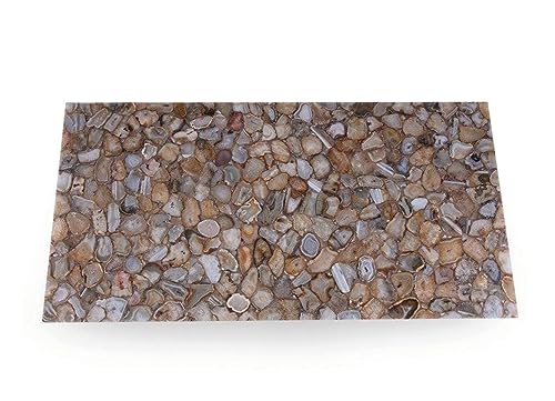 Hellgraue Achat-Esstischplatte I Achat Wohnzimmertischplatte I Grauer Achat Flur Tischplatte I Achat Terrasse Sofa Tischplatte I Achat Rasen Tischplatte 76,2 x 152,4 cm Hellgraue Achat-Esstischplatte I Achat Wohnzimmertischplatte I Grauer Achat Flur Tischplatte I Achat Terrasse Sofa Tischplatte I Achat Rasen Tischplatte 76,2 x 152,4 cm von Generisch