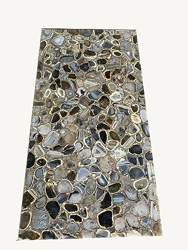 Hellgraue Achat-Esstischplatte I Hellgrauer Achat Wohnzimmertischplatte I Grauer Achat Rasen Tischplatte I Hellgrauer Achat Flur Tischplatte 76.2 cm x 121.9 cm Hellgraue Achat-Esstischplatte I Hellgrauer Achat Wohnzimmertischplatte I Grauer Achat Rasen Tischplatte I Hellgrauer Achat Flur Tischplatte 76.2 cm x 121.9 cm von Generisch