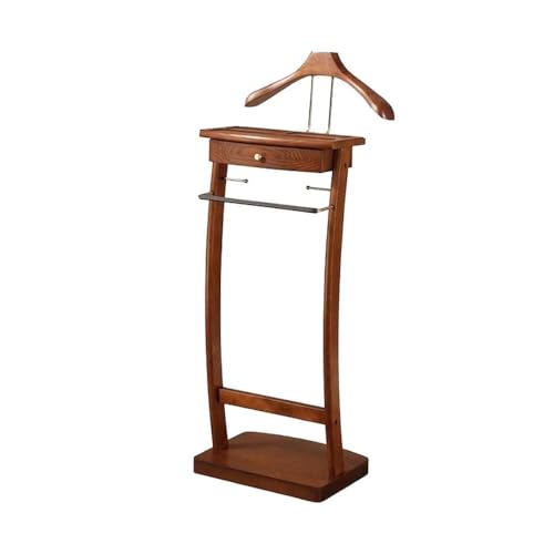 Herrendiener aus Metall und Holz mit schwerem Boden, inklusive Krawattenhalter und Hosenhalterung, perfekt für die Organisation von Anzügen und Accessoires im Wohnzimmer, Büro oder Schlafzimmer Herrendiener aus Metall und Holz mit schwerem Boden, inklusive Krawattenhalter und Hosenhalterung, perfekt für die Organisation von Anzügen und Accessoires im Wohnzimmer, Büro oder Schlafzimmer von Generisch