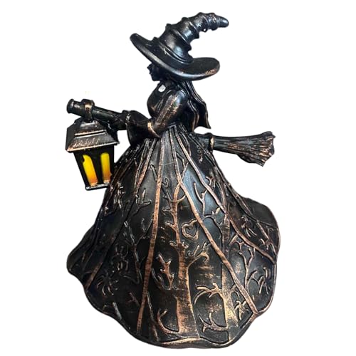 Hexen -Halloween -Dekoration - Dekoratives stehendes Nachtlicht | Harz Halloween Animatronics -Harz Stabile UV-resistente Anti-Rutsch-Hexen-Nachtlicht für Porch Lawn Home Hexen -Halloween -Dekoration - Dekoratives stehendes Nachtlicht | Harz Halloween Animatronics -Harz Stabile UV-resistente Anti-Rutsch-Hexen-Nachtlicht für Porch Lawn Home von Generisch